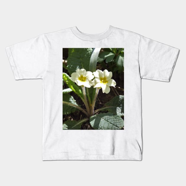 Yellow Primrose Flower Kids T-Shirt by pinkal